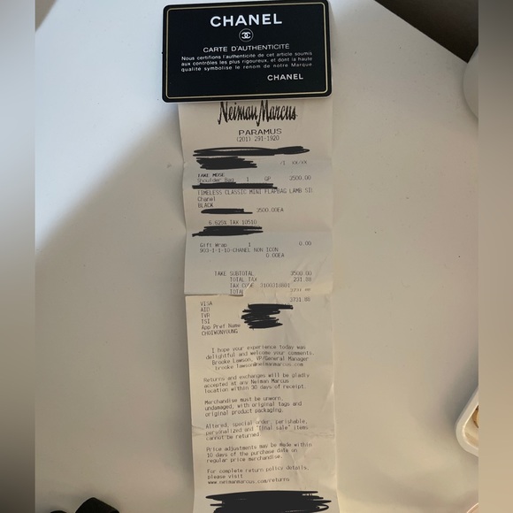 Chanel mini rectangular classic flap black lambskin SHW - Picture 12 of 12